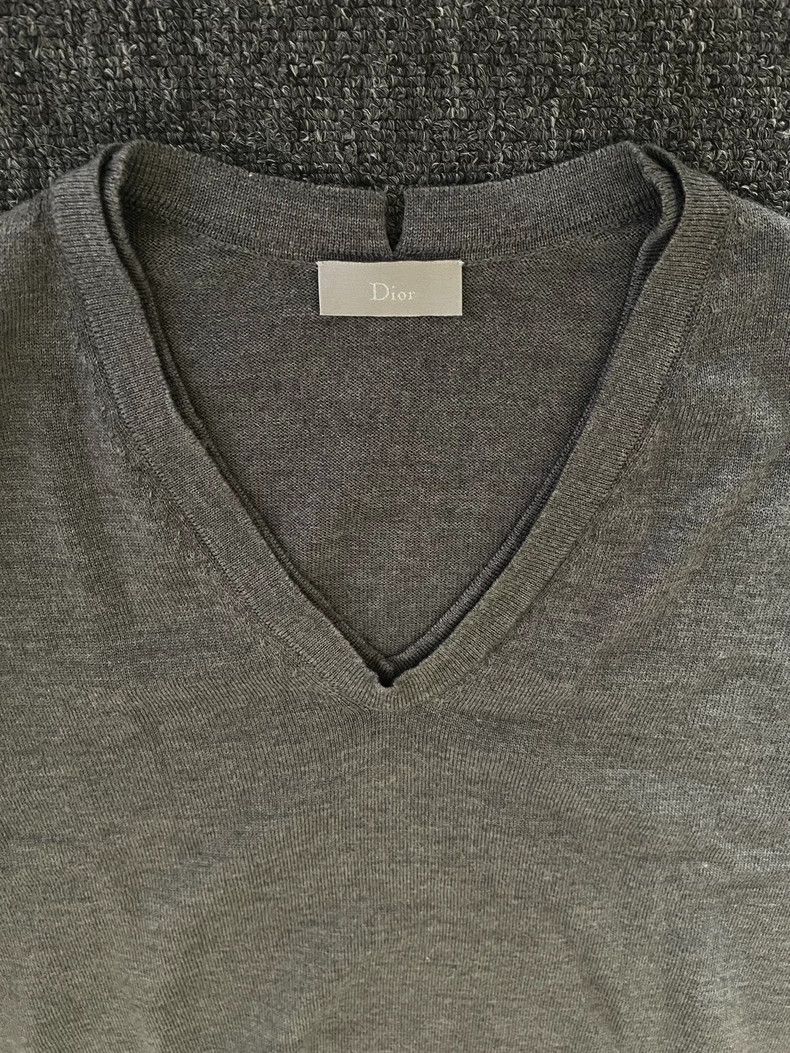 Dior Dior Wool Double V-Neck Sweater-yf Size US L / EU 52-54 / 3 - 3 Thumbnail