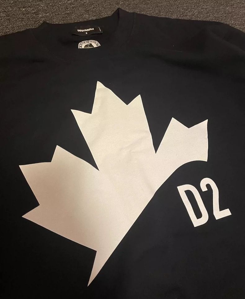 Dsquared2 Dsquared2 Oversize Black Maple Leaf Sweatshirt-yf Size US S / EU 44-46 / 1 - 4 Thumbnail