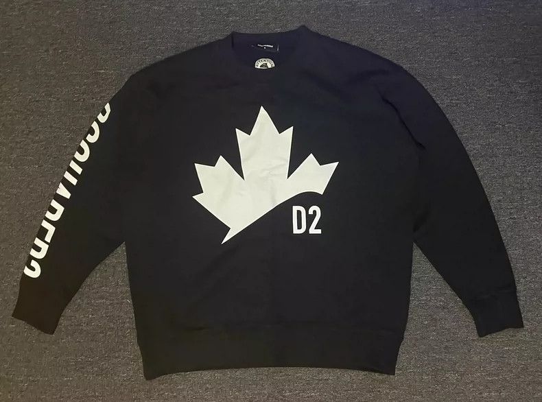 Dsquared2 Dsquared2 Oversize Black Maple Leaf Sweatshirt-yf Size US S / EU 44-46 / 1 - 3 Thumbnail