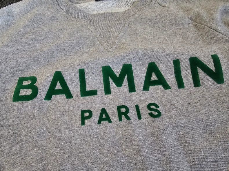 Balmain Balmain Men's Flocked Sweatshirt-yf Size US S / EU 44-46 / 1 - 2 Thumbnail