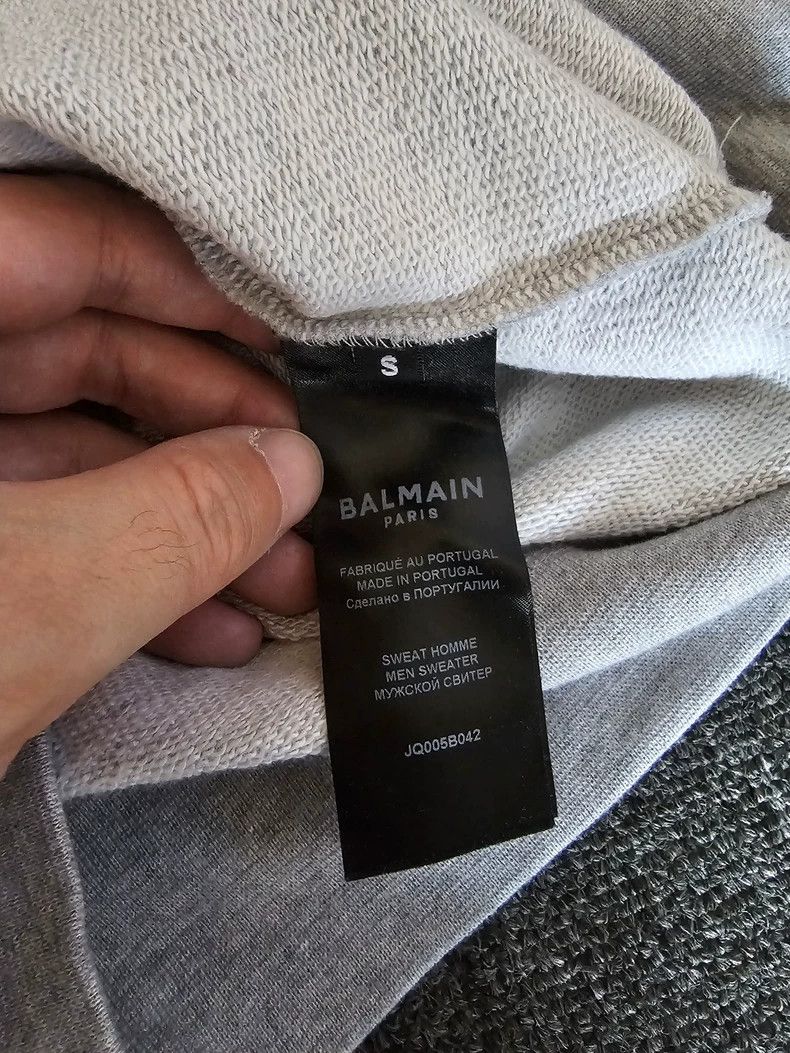 Balmain Balmain Men's Flocked Sweatshirt-yf Size US S / EU 44-46 / 1 - 5 Thumbnail