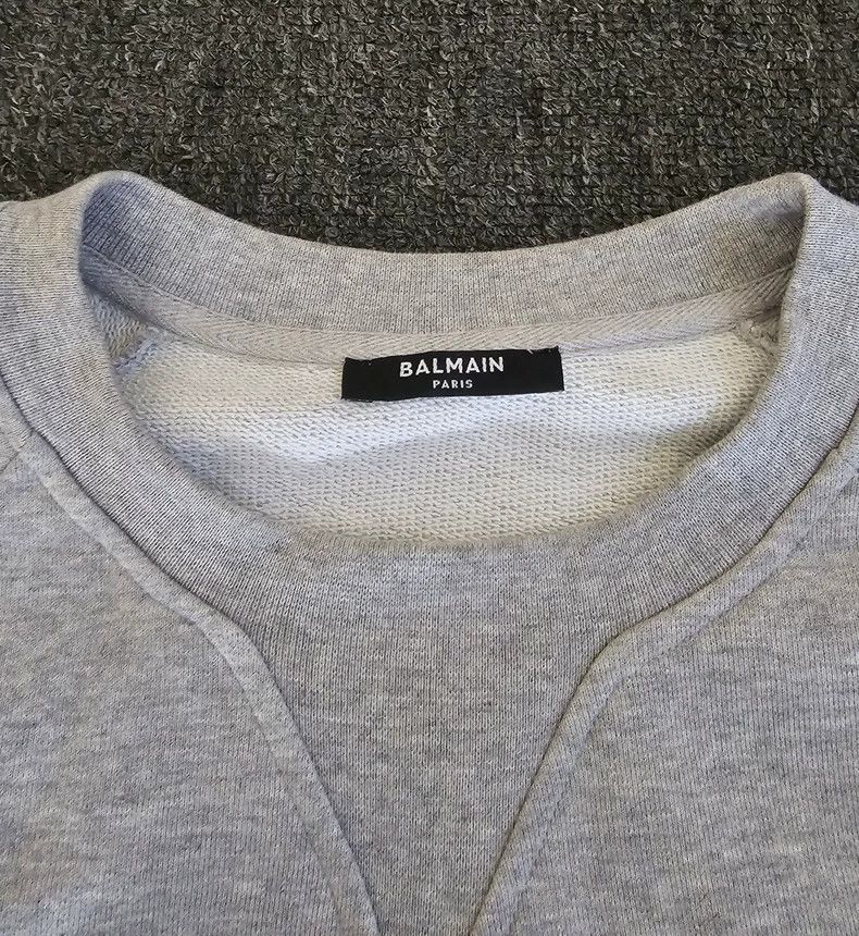 Balmain Balmain Men's Flocked Sweatshirt-yf Size US S / EU 44-46 / 1 - 3 Thumbnail