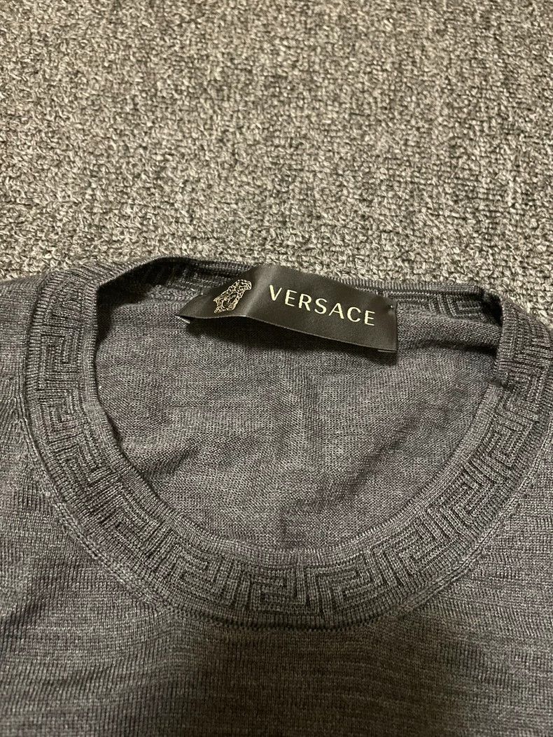 Versace Versace Grey Wool Sweater Pullover-yf Size US L / EU 52-54 / 3 - 2 Thumbnail