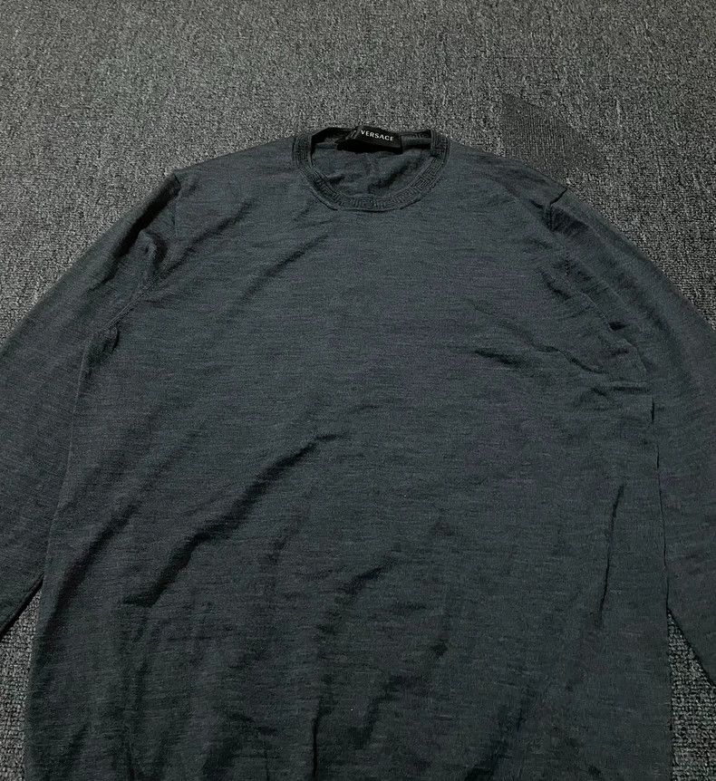 Versace Versace Grey Wool Sweater Pullover-yf Size US L / EU 52-54 / 3 - 3 Thumbnail