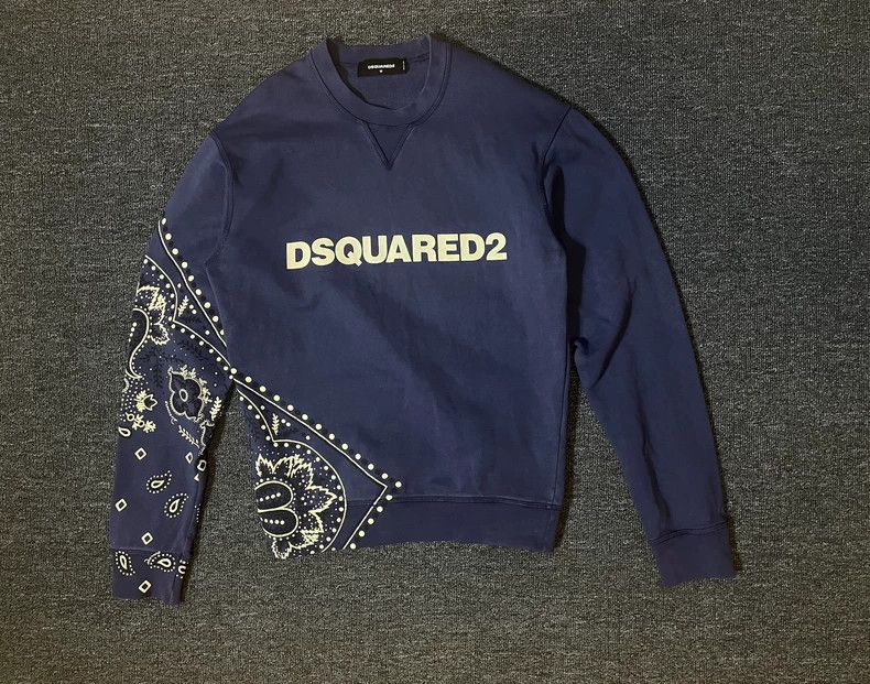 Dsquared2 DSQUARED2 Blue Bandana Print Sweatshirt-yf Size US M / EU 48-50 / 2 - 2 Thumbnail