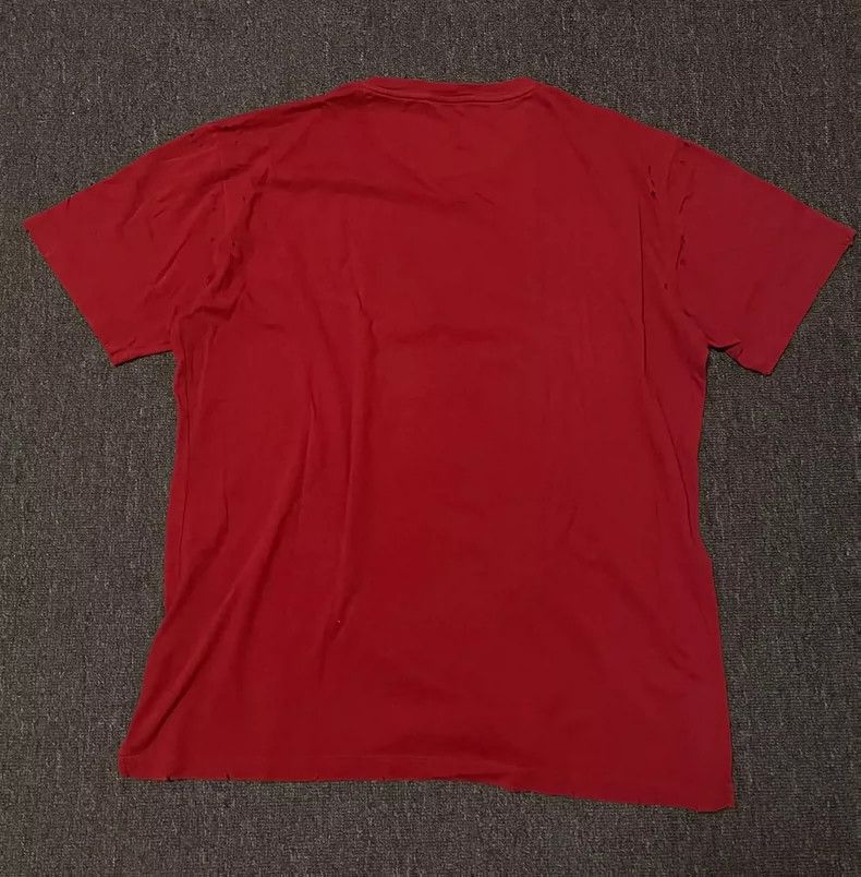 Valentino Valentino Red Distressed Short Sleeve T-shirt-yf Size US L / EU 52-54 / 3 - 6 Thumbnail