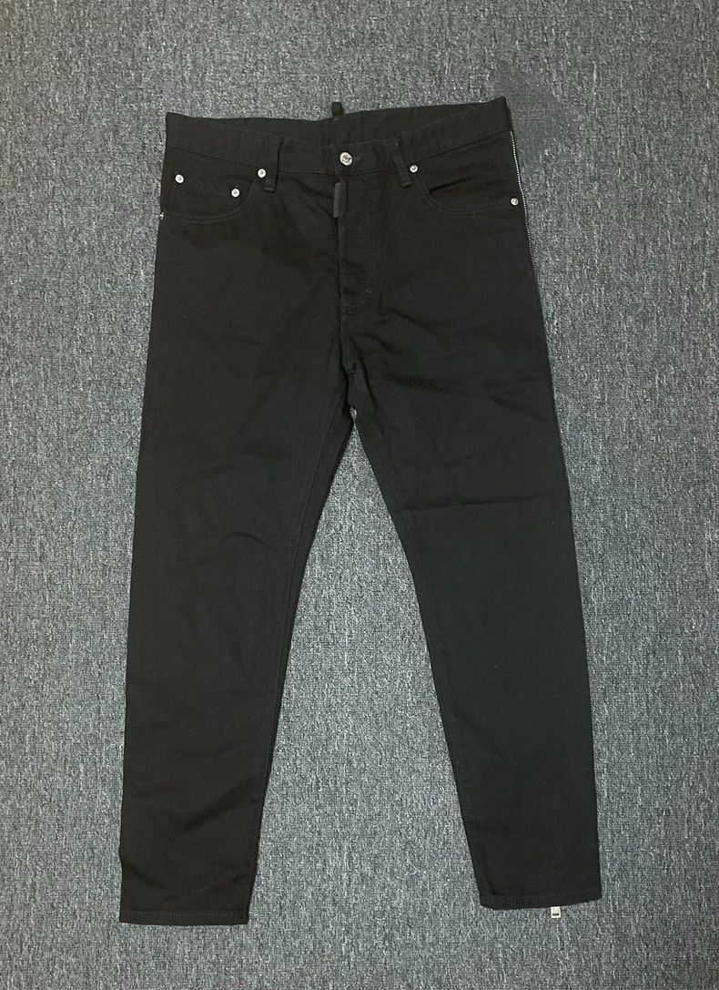 Dsquared2 Dsquared2 Side Zip Black Denim Jeans-yf Size US 34 / EU 50 - 2 Thumbnail