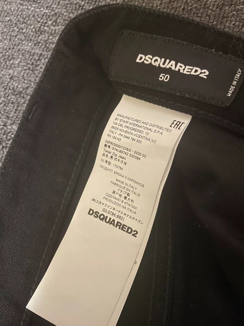 Dsquared2 Dsquared2 Side Zip Black Denim Jeans-yf Size US 34 / EU 50 - 6 Thumbnail