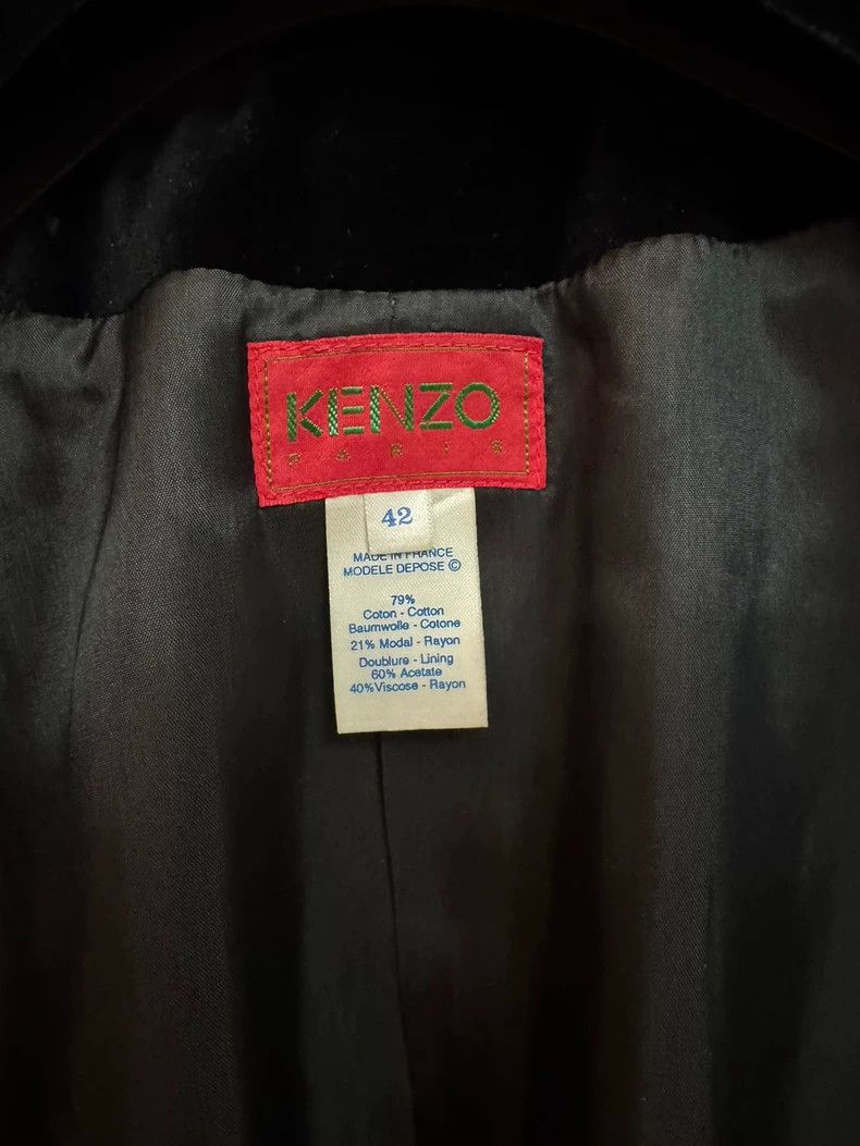 Vintage Kenzo Black Red Velvet Jacket - dmc Size US M / EU 48-50 / 2 - 5 Thumbnail