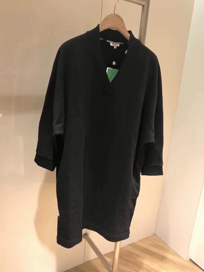 Vintage Kenzo Paris Letter Print Sweatshirt Dress - dmc Size US S / EU 44-46 / 1 - 3 Thumbnail