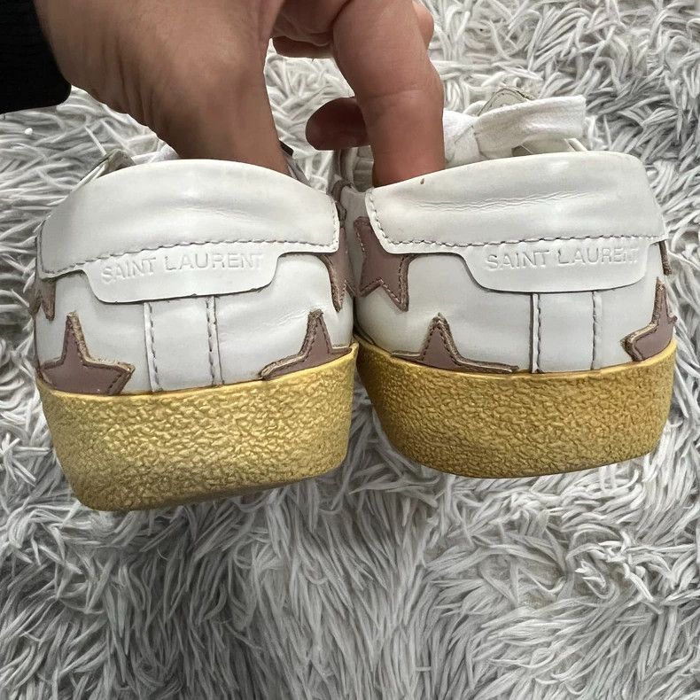 Saint Laurent Paris Saint Laurent Pink Star Low-Top Sneakers - dmc Size US 5 / EU 37 - 6 Thumbnail
