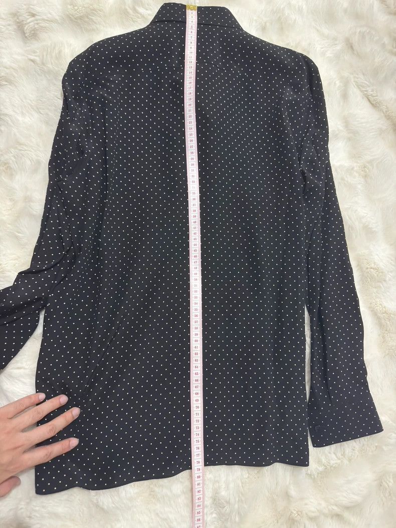 Saint Laurent Paris Saint Laurent Men's Polka Dot Silk Shirt - dmc Size US M / EU 48-50 / 2 - 9 Thumbnail