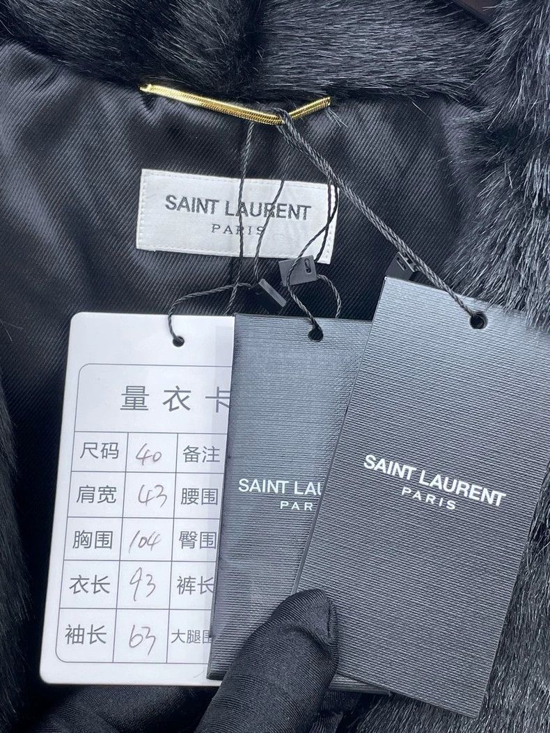 Saint Laurent Paris SAINT LAURENT Black Faux Fur Coat - dmc Size US M / EU 48-50 / 2 - 6 Thumbnail