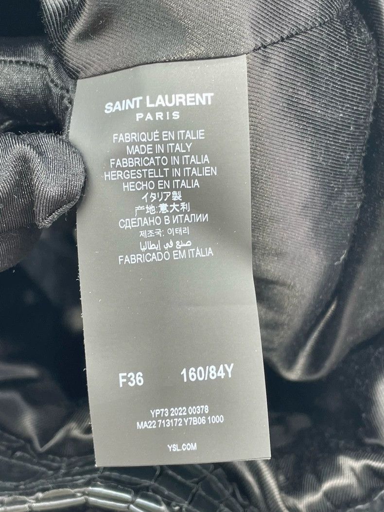 Yves Saint Laurent YSL Black Crocodile Pattern Leather Jacket - dmc Size US M / EU 48-50 / 2 - 7 Thumbnail