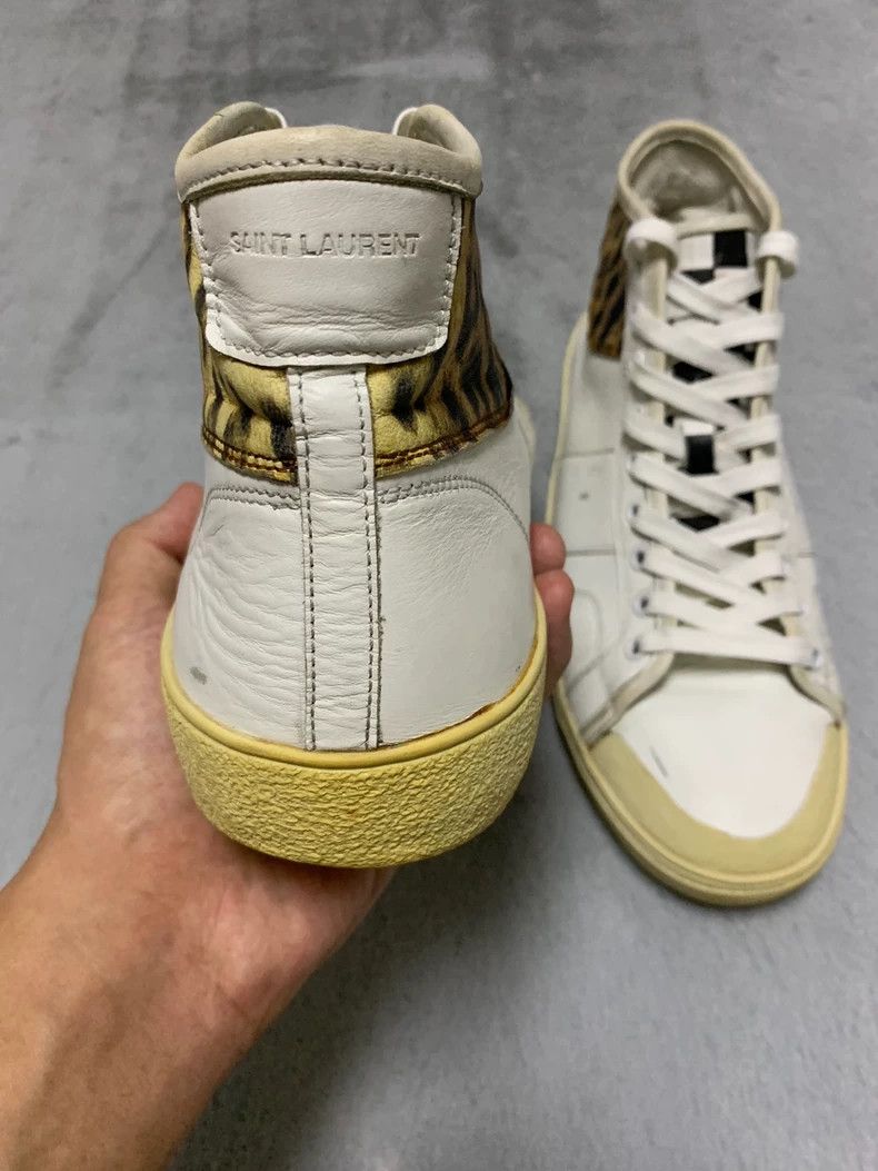 Saint Laurent Paris Saint Laurent SLP High-Top Leopard Sneakers - dmc Size US 11.5 / EU 44-45 - 3 Thumbnail