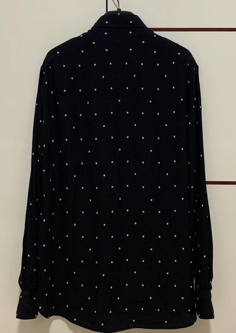 Saint Laurent Paris Saint Laurent Silk Grid Print Button-Up Shirt - dmc Size US M / EU 48-50 / 2 - 2 Thumbnail
