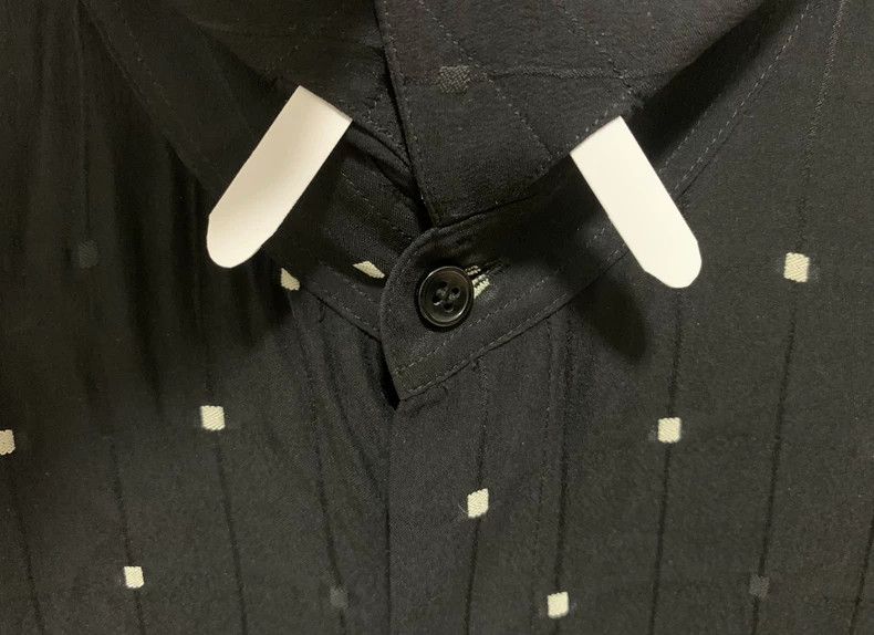 Saint Laurent Paris Saint Laurent Silk Grid Print Button-Up Shirt - dmc Size US M / EU 48-50 / 2 - 6 Thumbnail