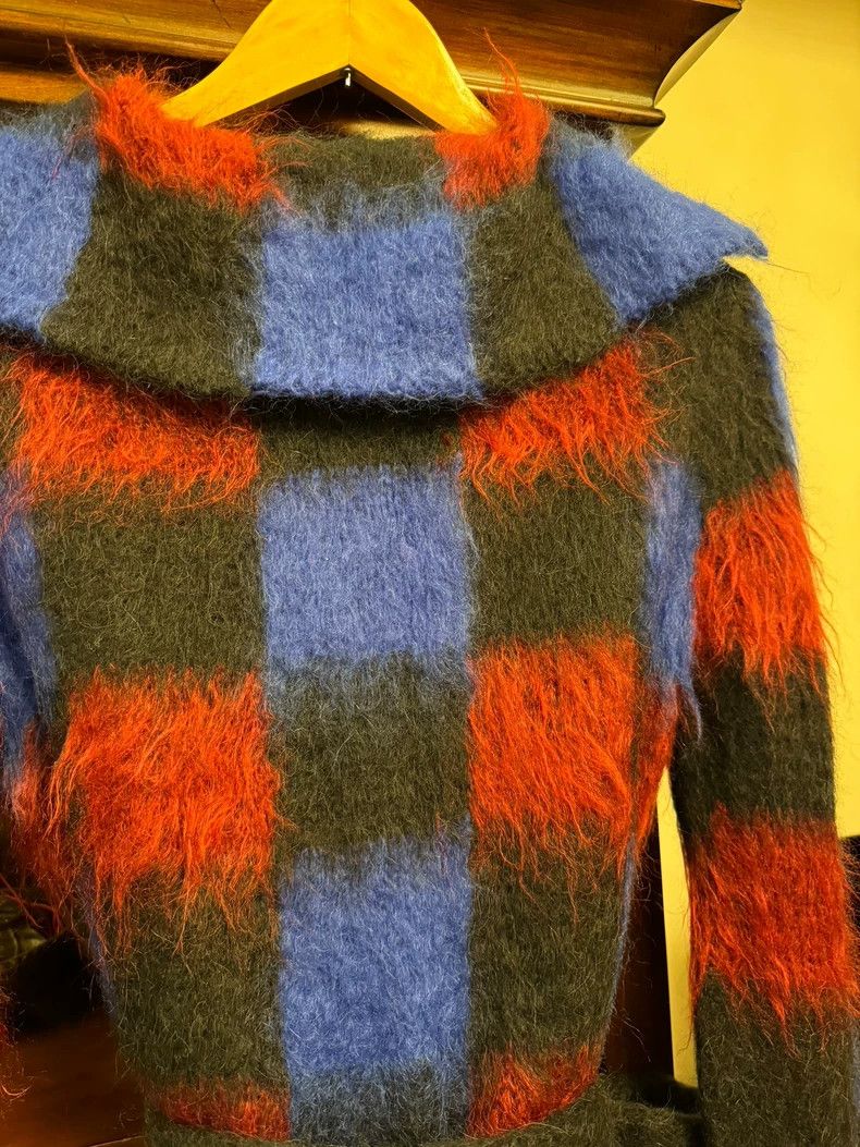 Vintage Kenzo Checkered Wool Blend Cardigan - dmc Size US M / EU 48-50 / 2 - 7 Thumbnail