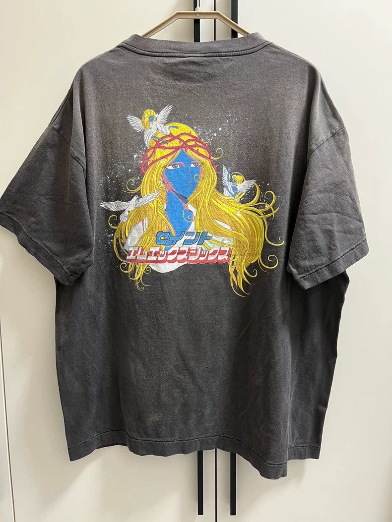 Saint Michael Saint Mxxxxxx Blue Face Graphic Tee - dmc Size US XL / EU 56 / 4 - 2 Thumbnail