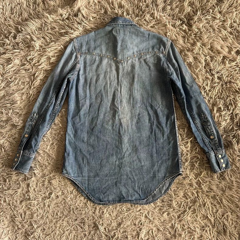 Saint Laurent Paris Saint Laurent Washed Denim Studded Shirt Jacket - dmc Size US XS / EU 42 / 0 - 3 Thumbnail