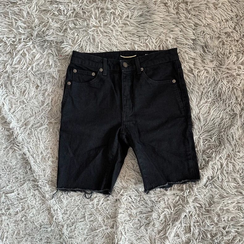 Saint Laurent Paris Saint Laurent Distressed Denim Shorts - dmc Size US 26 / EU 42 - 2 Thumbnail
