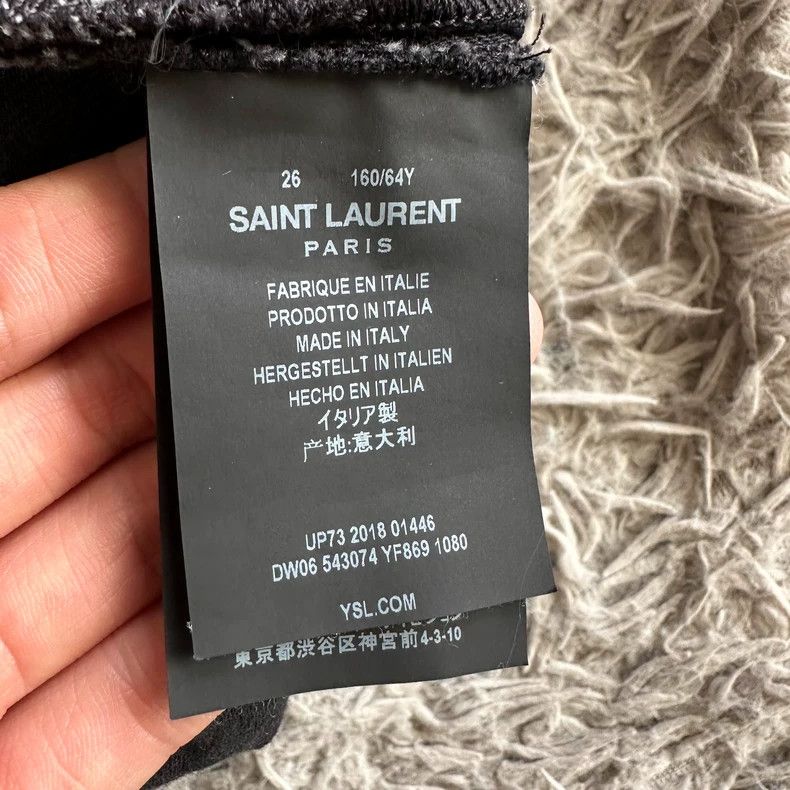 Saint Laurent Paris Saint Laurent D25 Washed Gray Flared Jeans - dmc Size US 26 / EU 42 - 5 Thumbnail