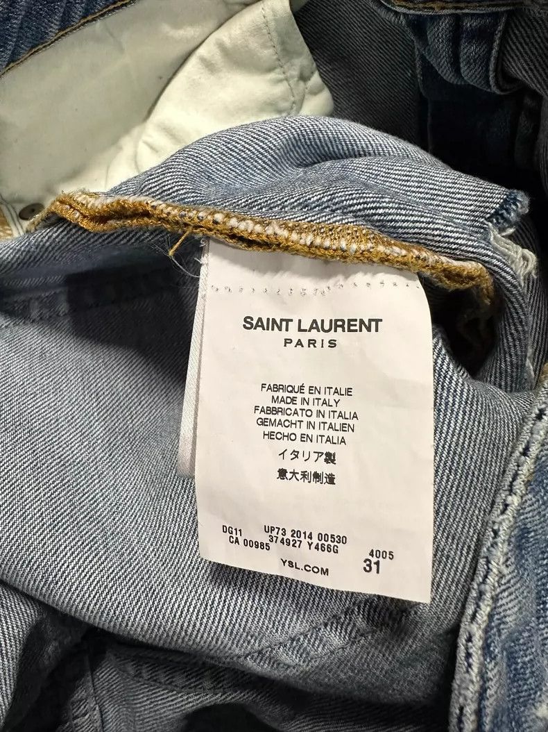 Saint Laurent Paris Saint Laurent Distressed Blue Denim Jeans - dmc Size US 31 - 7 Thumbnail