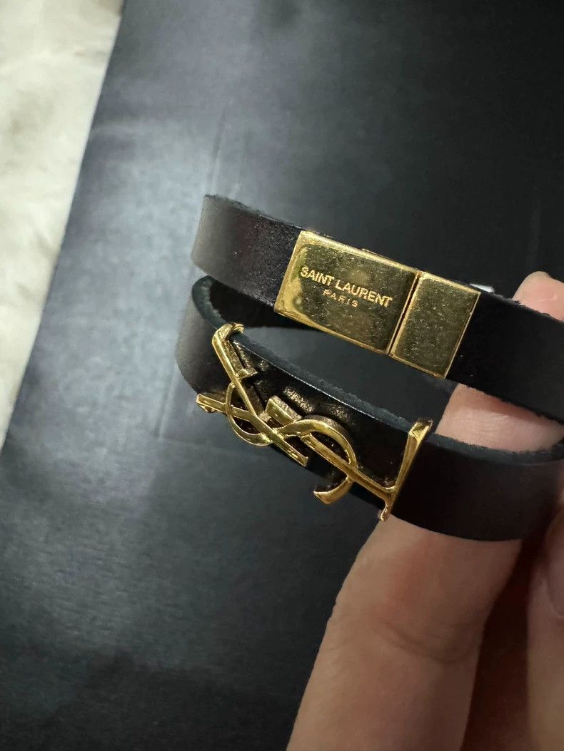 Saint Laurent Paris Saint Laurent YSL Gold Logo Bracelet - dmc Size ONE SIZE - 4 Thumbnail
