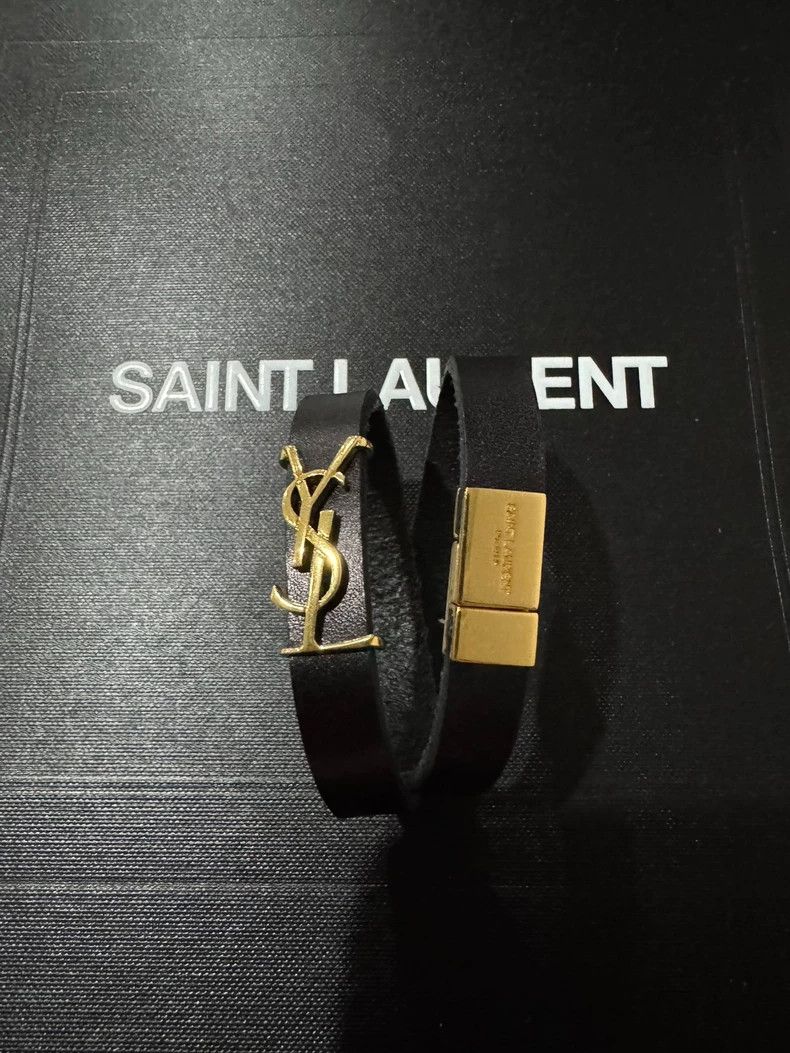 Saint Laurent Paris Saint Laurent YSL Gold Logo Bracelet - dmc Size ONE SIZE - 2 Thumbnail