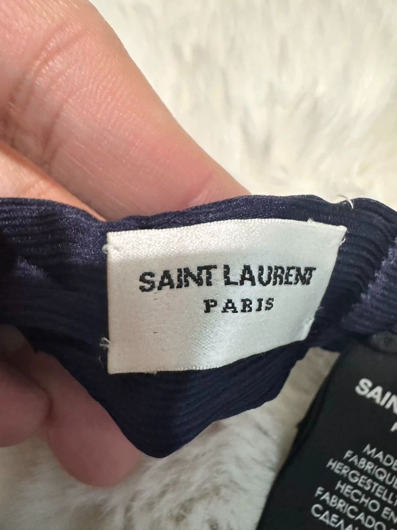 Yves Saint Laurent Saint Laurent Navy Silk Scarf - dmc Size ONE SIZE - 4 Thumbnail