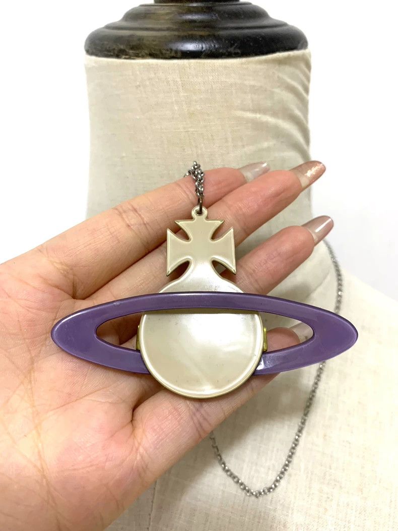 Vivienne Westwood Vivienne Westwood Blue Purple Acrylic Necklace - dmc Size ONE SIZE - 3 Thumbnail