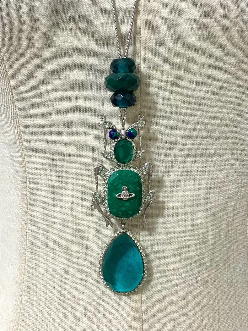 Vivienne Westwood Vivienne Westwood Green Insect Spider Necklace - dmc Size ONE SIZE - 3 Thumbnail