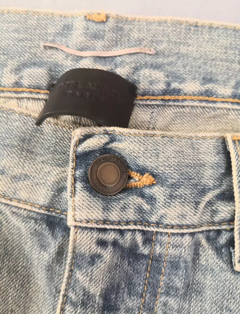 Saint Laurent Paris Saint Laurent Distressed Denim Jeans - dmc Size US 31 - 7 Thumbnail