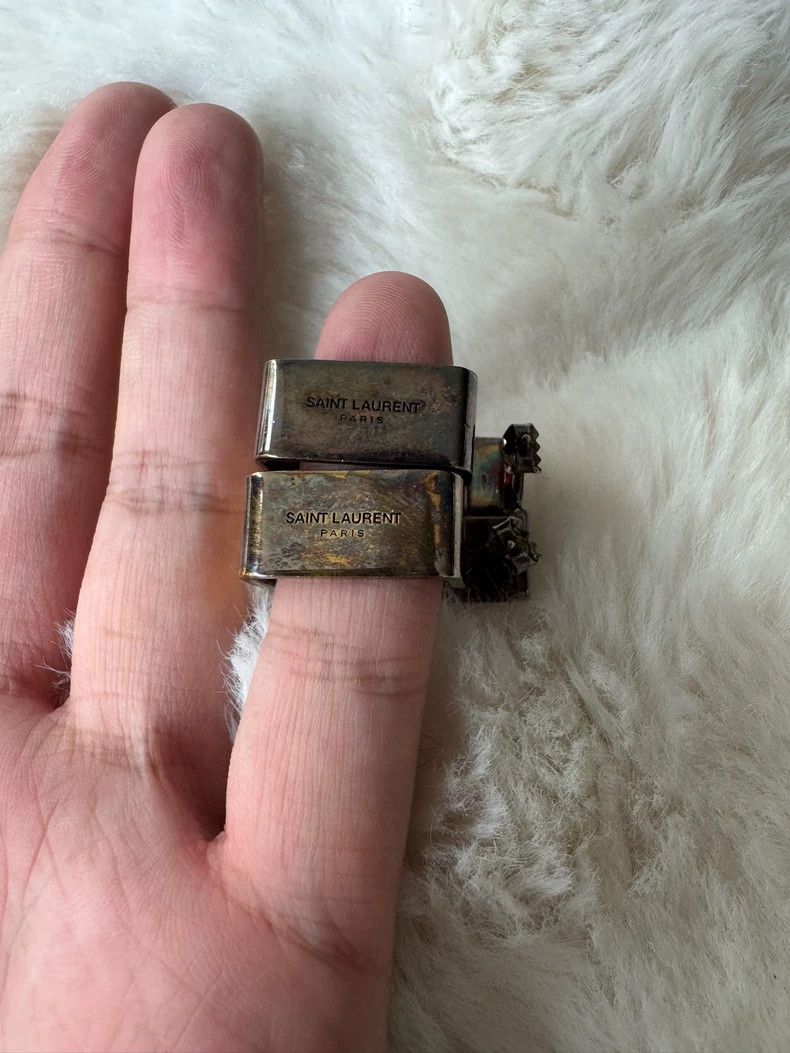 Yves Saint Laurent Saint Laurent Square Metal Stud Earrings - dmc Size ONE SIZE - 3 Thumbnail