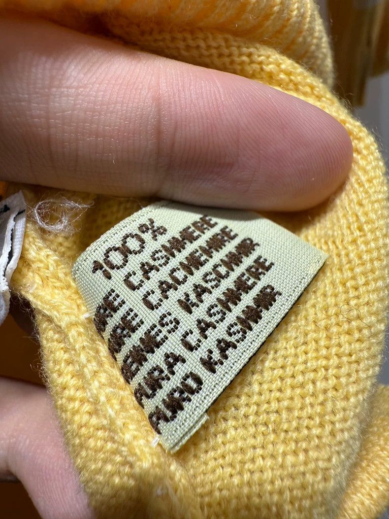 Thom Browne Thom Browne Yellow Cashmere Short Sleeve Top - dmc Size US M / EU 48-50 / 2 - 5 Thumbnail