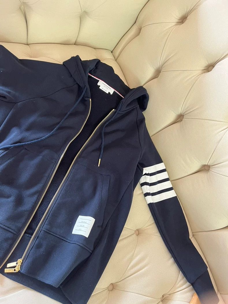 Thom Browne Thom Browne Navy Zip Hoodie - dmc Size US M / EU 48-50 / 2 - 3 Thumbnail