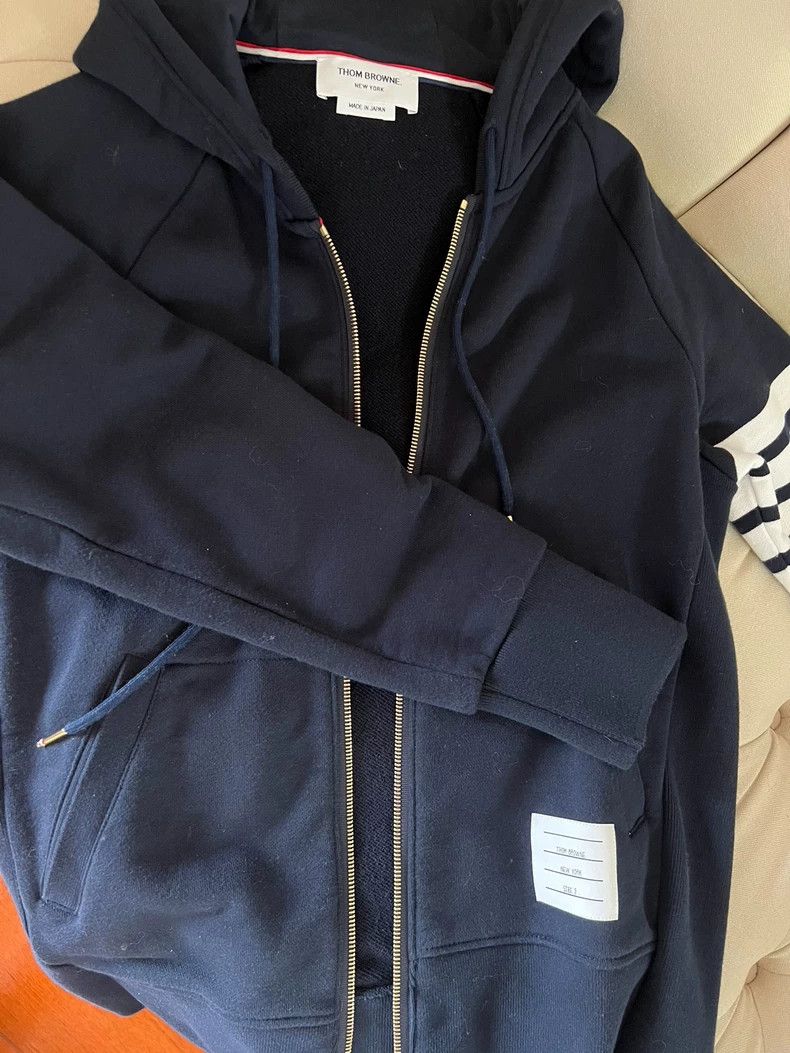 Thom Browne Thom Browne Navy Zip Hoodie - dmc Size US M / EU 48-50 / 2 - 4 Thumbnail