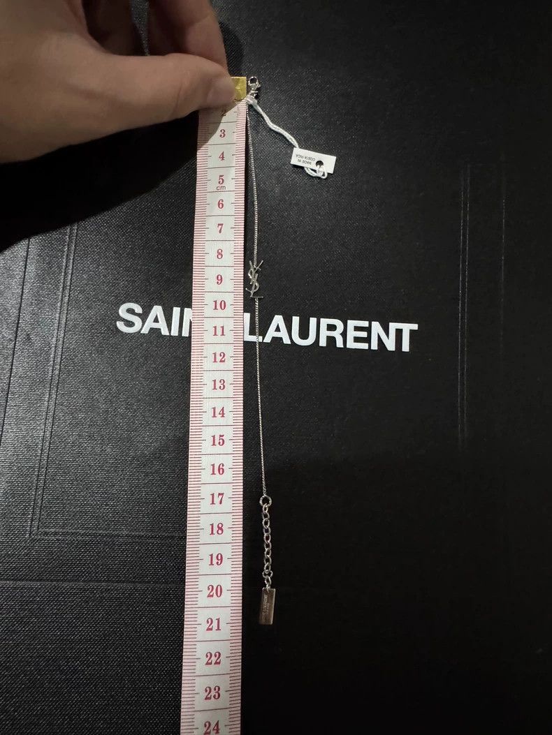 Saint Laurent Paris Saint Laurent Silver Logo Bracelet - dmc Size ONE SIZE - 8 Thumbnail