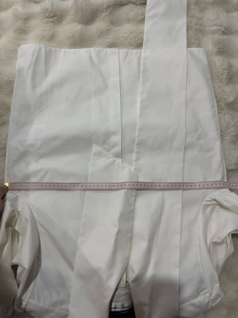 Saint Laurent Paris Saint Laurent Runway Bow Detail White Shirt - dmc Size US L / EU 52-54 / 3 - 7 Thumbnail