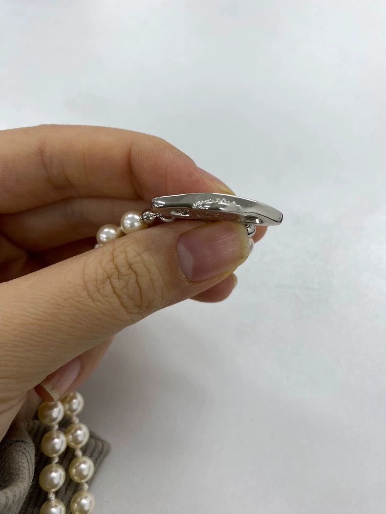 Vivienne Westwood Vivienne Westwood Pearl Saturn Necklace - dmc Size ONE SIZE - 4 Thumbnail