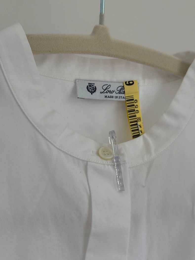 Loro Piana Loro Piana White Stand-Collar Shirt - dmc Size US M / EU 48-50 / 2 - 2 Thumbnail