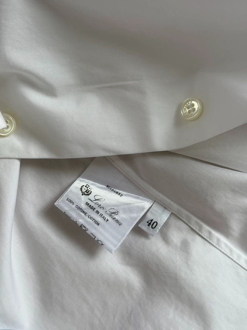 Loro Piana Loro Piana White Stand-Collar Shirt - dmc Size US M / EU 48-50 / 2 - 4 Thumbnail