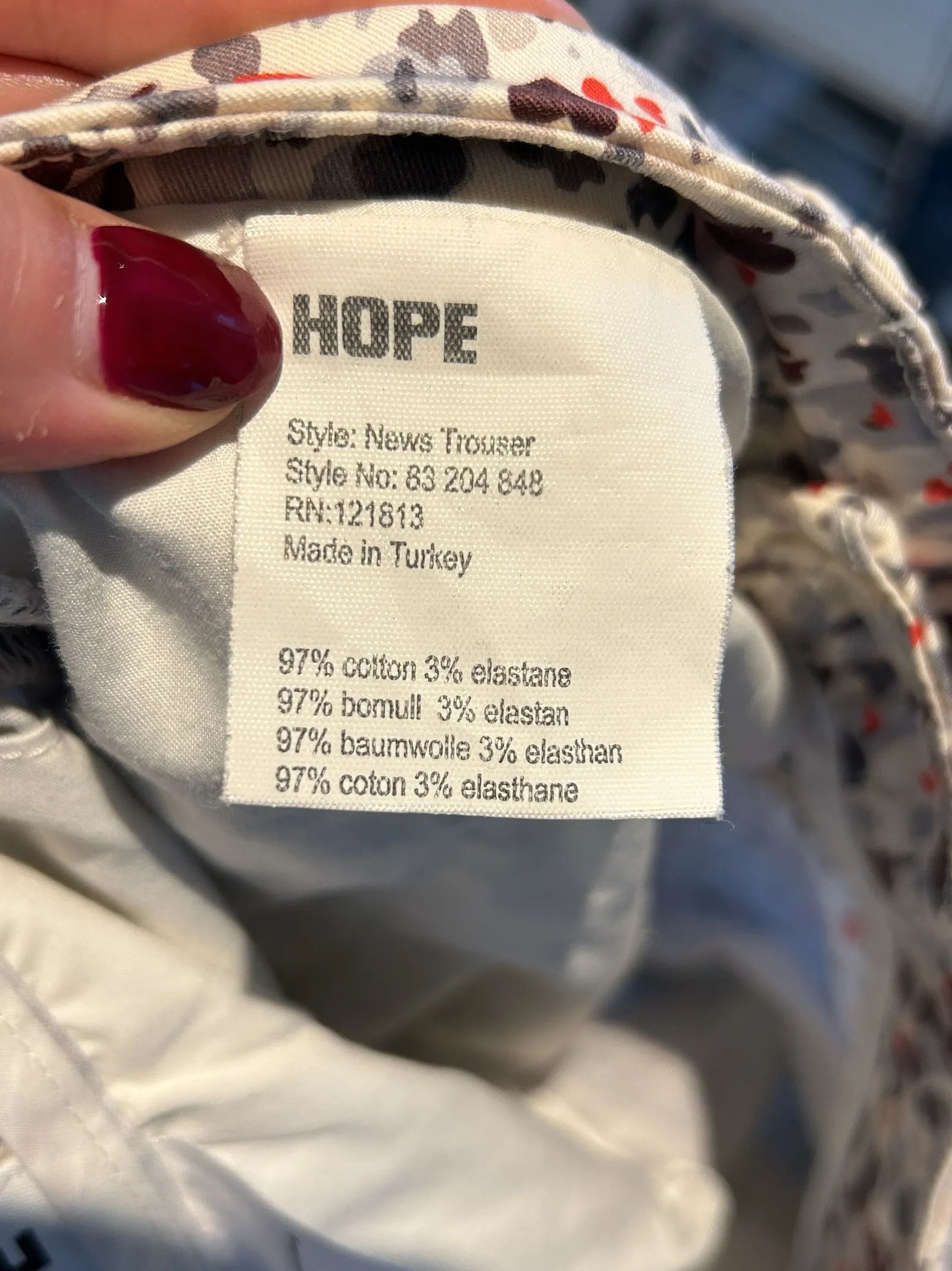 Hope Hope News Trousers Pants Size 27" / US 4 / IT 40 - 3 Thumbnail