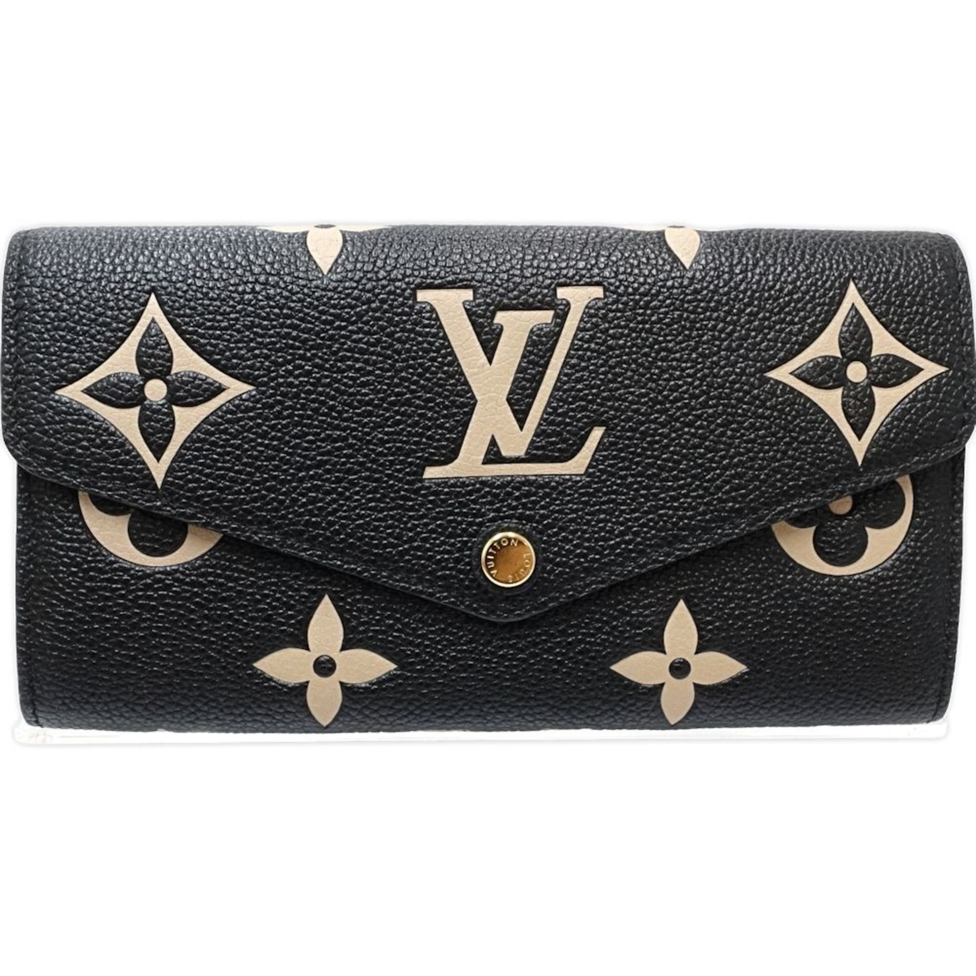 Louis Vuitton Louis Vuitton Long Wallet M80496 Portefeuille Sarah Monogram Empreinte Black Beige Women's 181642 Size ONE SIZE - 2 Thumbnail