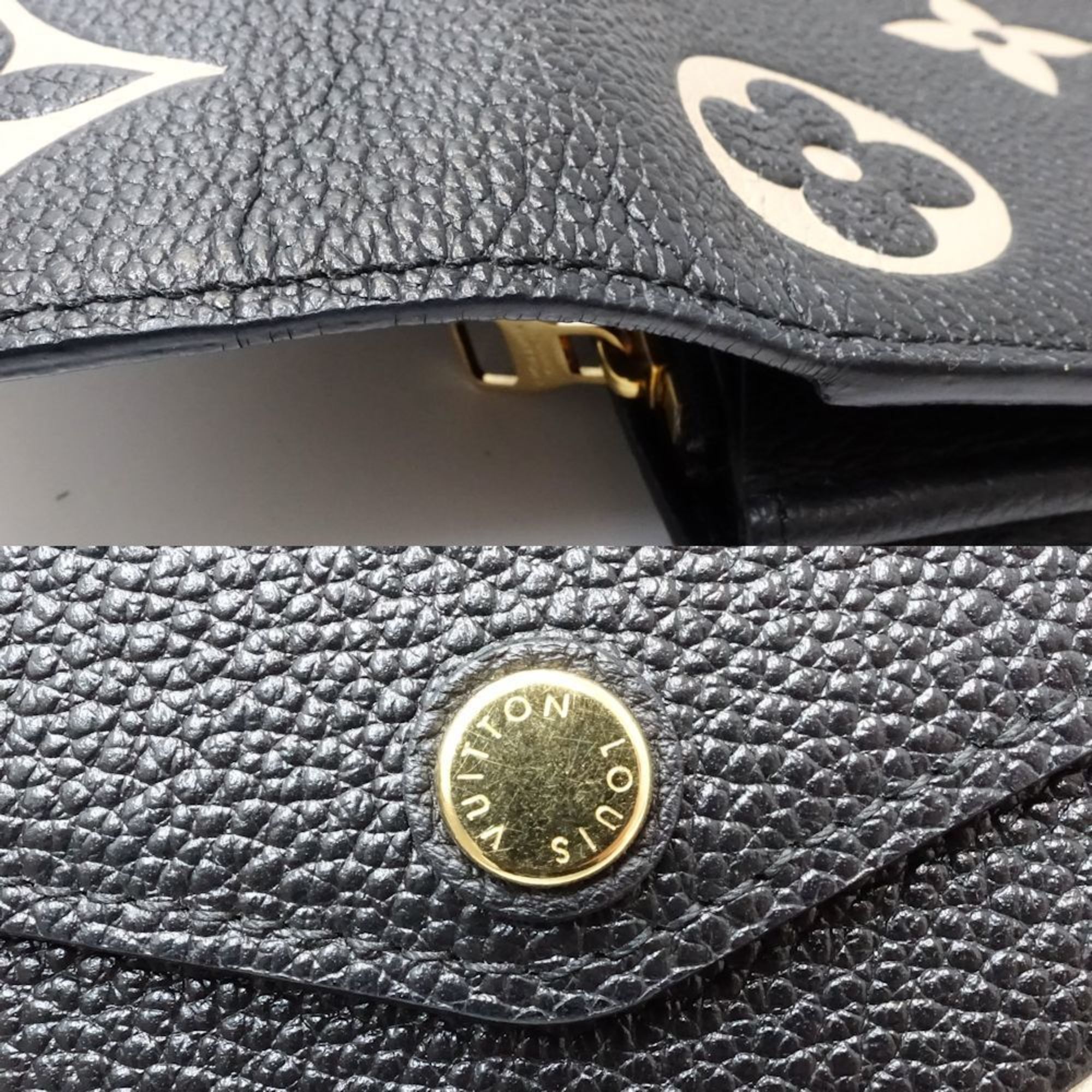 Louis Vuitton Louis Vuitton Long Wallet M80496 Portefeuille Sarah Monogram Empreinte Black Beige Women's 181642 Size ONE SIZE - 5 Thumbnail