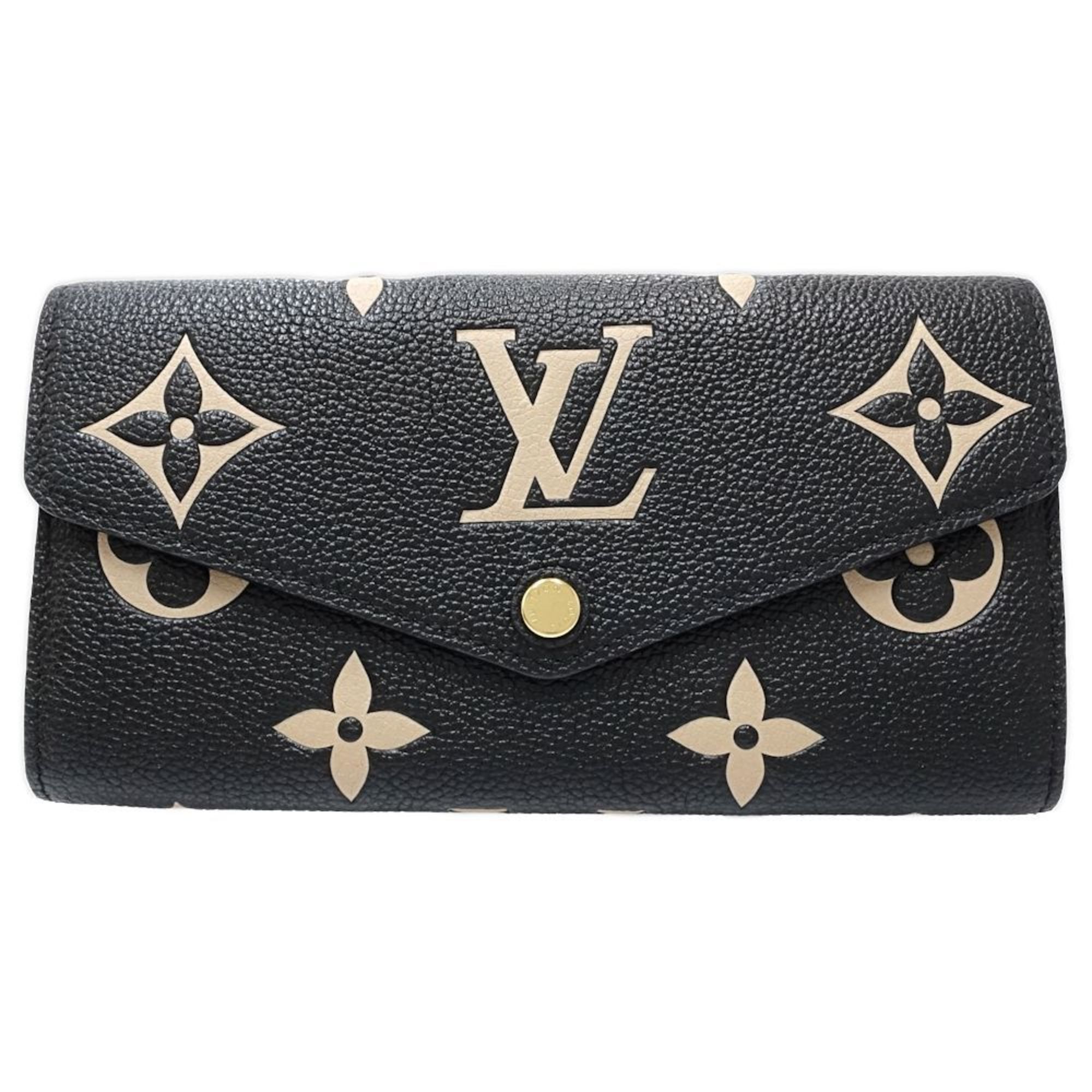 Louis Vuitton Louis Vuitton Long Wallet M80496 Portefeuille Sarah Monogram Empreinte Black Beige Women's 181642 Size ONE SIZE - 10 Thumbnail