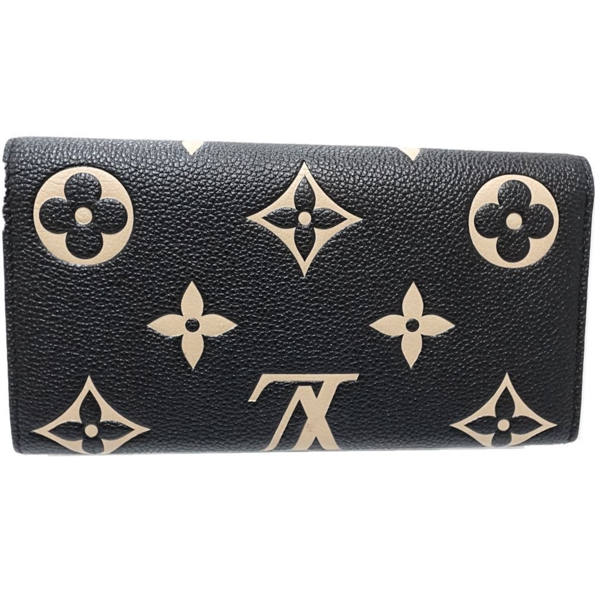 Louis Vuitton Louis Vuitton Long Wallet M80496 Portefeuille Sarah Monogram Empreinte Black Beige Women's 181642 Size ONE SIZE - 3 Thumbnail