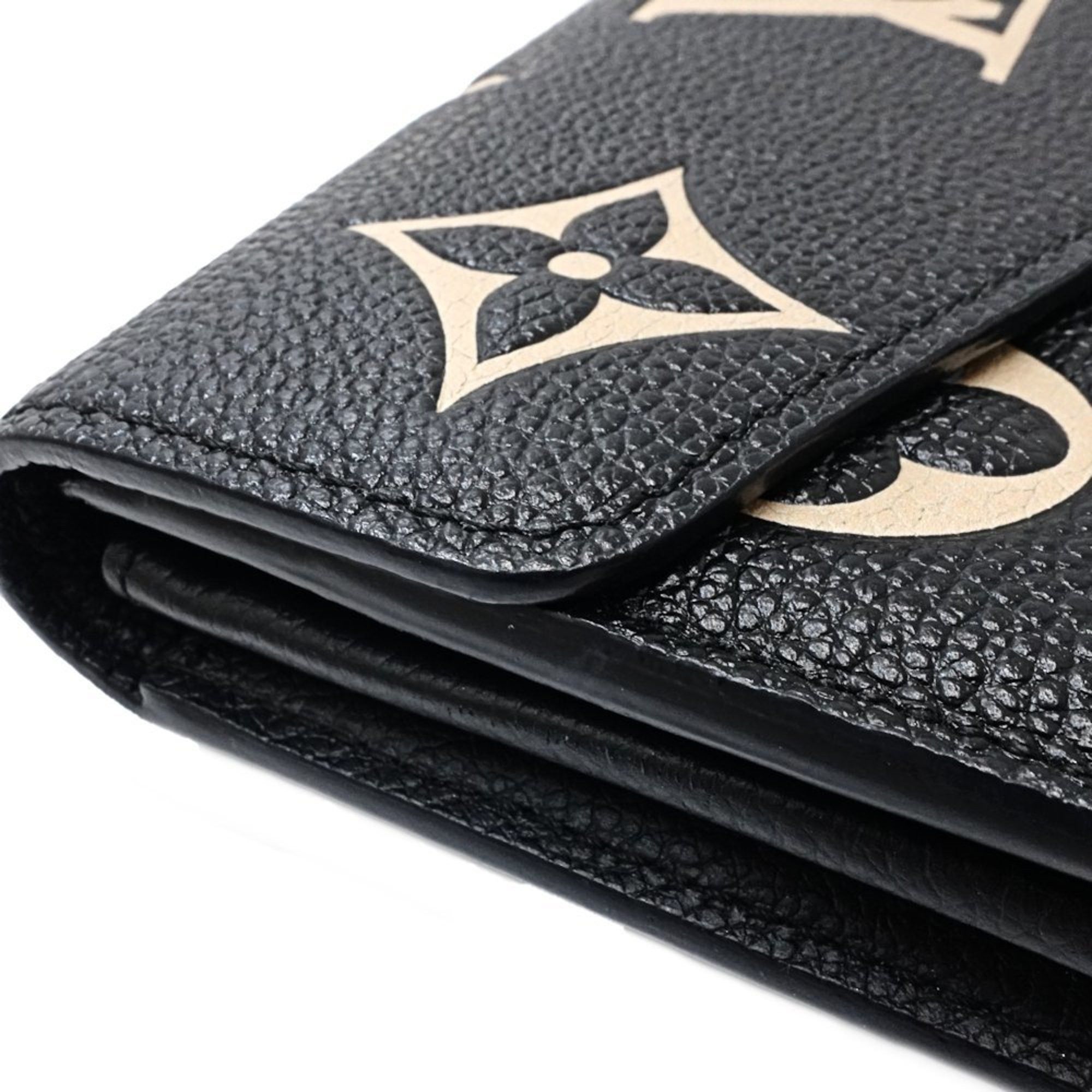 Louis Vuitton Louis Vuitton Long Wallet M80496 Portefeuille Sarah Monogram Empreinte Black Beige Women's 181642 Size ONE SIZE - 4 Thumbnail