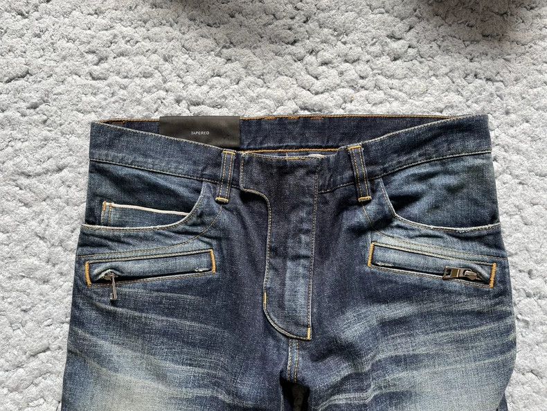 Balmain Balmain Moto Selvedge Denim Jeans-yf Size US 31 - 3 Thumbnail