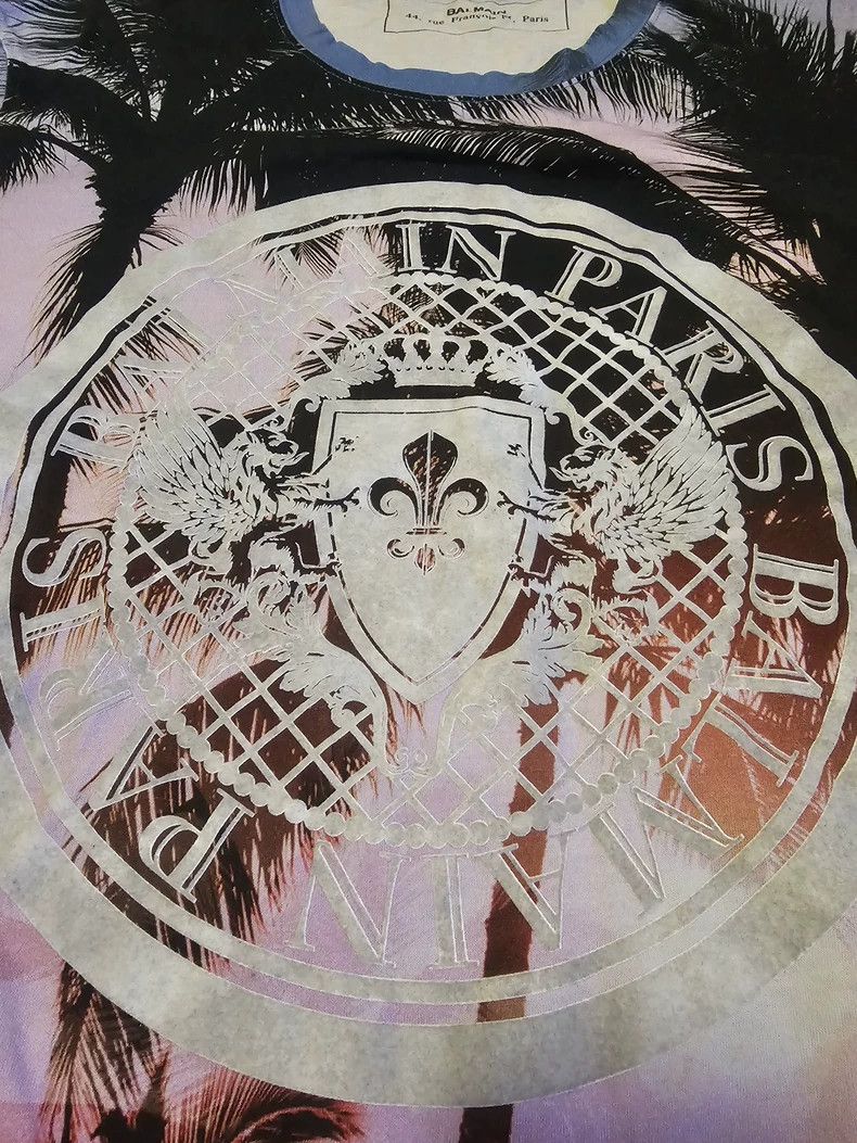 Balmain Balmain Short Sleeve Graphic Print T-Shirt-yf Size US L / EU 52-54 / 3 - 2 Thumbnail